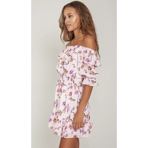 Lost + Wander Garden Of Delight Mini Dress Small S Floral Pink - Picture 1 of 6